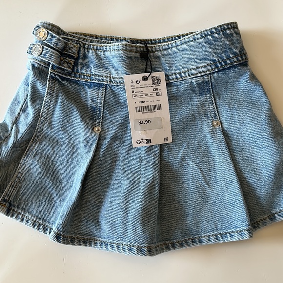 Zara Girls Denim Skort, Brand New!  Size 8 - Picture 6 of 6